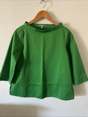 COS Green Collapsing A Line Top